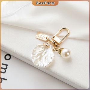 B.F. Cute Bag Ornaments Car Key Ring Vintage Key Chain Pearl Keychain Fashion Accessories
