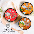 NEW VRAYA Gluta scrub เกลือสครับนมผสมกลูต้า มี 3 สูตร ผิวใสพร้อมบำรุง  ปริมาณ 350 กรัม สินค้าพร้อมส่ง. 
