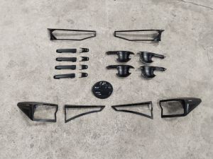 TOYOTA AVANZA 2022 - 2027 G E J VARIANT GARNISH COVER COMBO SET MATT BLACK (2022 2023 2024 2025 2026 2027)