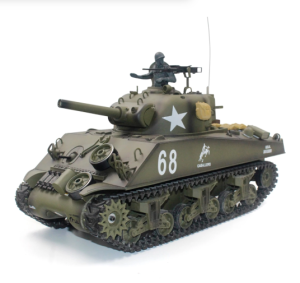 JDD【Fast Delivery】【Available Original】 Henglong 1/16 schaal 2.4GHz RC tank Sherman M4A3 battle Tank U. s. leger Ultimate metal versie Rook Geluid Metal Gear Tracks