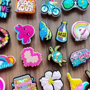 Hot Sale DIY Shoe flower set Garden shoes PVC Removable decorative buckle Croc Shoes Flower Shoe Buckle Set
