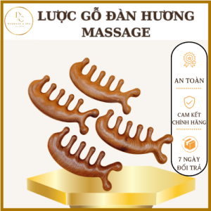 Lược Gỗ Đàn Hương Thơm Đỏ Massage Đầu Thon Gọn Mặt Giảm Căng Thẳng Dụng Cụ Diện Chẩn