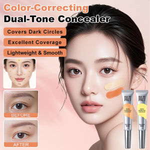 🏆Bestseller🏆 Color Correcting Concealer Liquid Dual Tone Hide Dark Circles Under Eye Coverage Natural Finish Long Lasting Waterproof Makeup For Daily Use Quick Application Beauty Essential