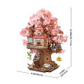 ROBOTIME Rolife Sakura Tree House DIY 3D Wooden Puzzle Model Toys Games Girls Adult Birthdays Gifts. 