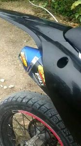 Knalpot KLX FMF f4.1 Blue Carbon CRF D-Tracker: Harga & Spesifikasi