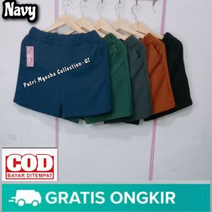 PROMO 40rb dapat 2pcs CELANA HOTPANTS WANITA POLOS CELANA PENDEK WANITA CELANA. KULOT PENDEK 3/4