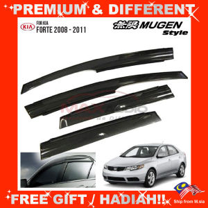 KIA FORTE MUGEN Door Visor Grade A Premium Acrylic Smoke Black Rain Guard Window Car Air Press