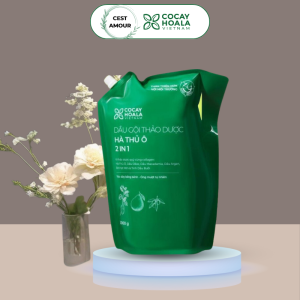 Dầu Gội Thảo Dược Hà Thủ Ô 2in1 Cỏ Cây Hoa Lá túi refill 2 lít - Giảm Gãy Rụng Dưỡng Tóc Chắc Khỏe