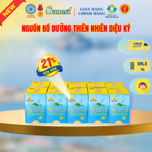 💥 NEW [ Combo 10 lọ] Nước Yến sào Khánh Hòa Sanest 21% - Dành cho Người Cao Tuổi - Không đường