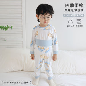Childrens Autumn and Winter Thermal Underwear Set for Boys a Cotton-like long-sleeved home wear for infants and toddlers two-piece pajamas
