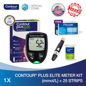 Ethos Healthcare Contour Plus Elite Blood Glucose Meter Kit with 25s Strip + FREE Gift