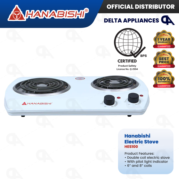 Hanabishi Electric Stove Dual Coil Burner Original Year Warranty