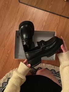 WomenS Leather Shoes 2025 New Spring And Autumn JK Retro Loafers To Match Skirts Versatile Thick-Soled WomenS Shoes