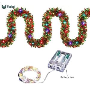 Illuminated Xmas Garland 16.4Ft for Festive Home Decor and Holiday Celebrations