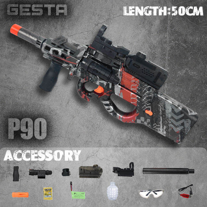 P90 Electric Gel Blasters Gun for Kids And Adults Rifle Gun With Scope ...