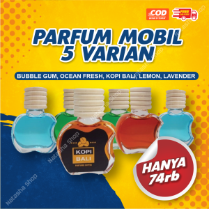 Parfum Mobil Mewah Tahan Lama Model Gantung | Paket Bundling Pewangi Mobil 5 Aromatic