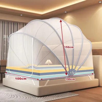 [in stock]Foldable Anti Mosquito Net 190cm King Queen Bed Size Indoor Folding Tent Portable Breathable