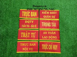 Băng rôn đeo tay chất liệu vải nhiều nội dung