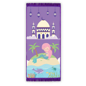 Sajadah Anak Seri Girl Printing Karakter Lucu Travel Praying Mat Baby Shark