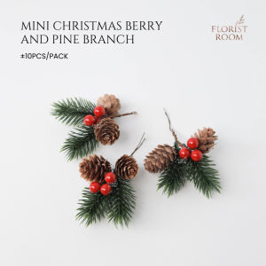 Berry and Pine Branch 5pcs/Pack - Christmas Ornament