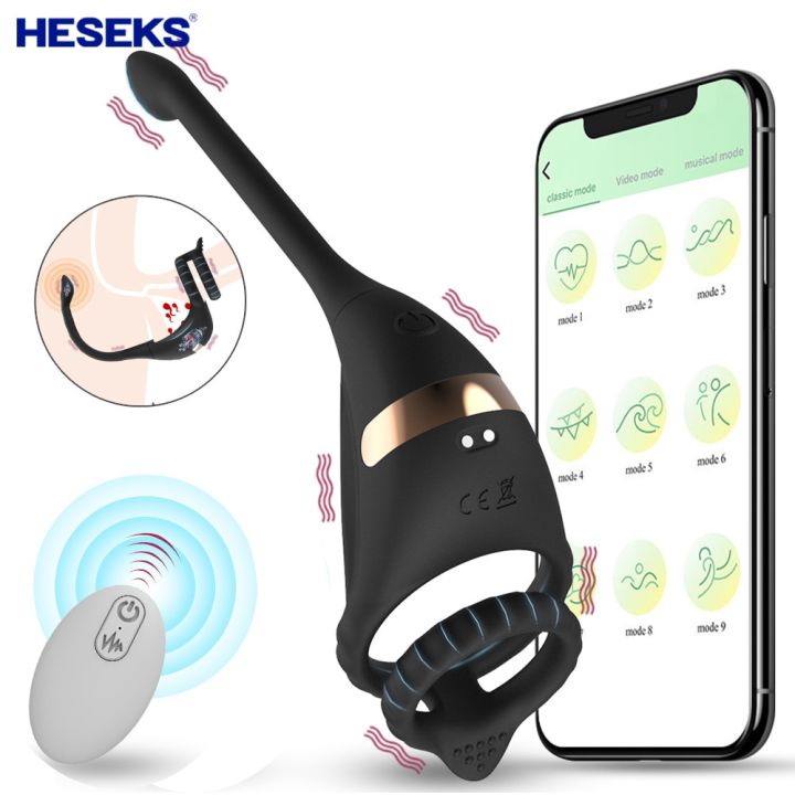 Privacy Ship]HESEKS Male Anal Vibrator Thrust Prostate Stimulator Testicle  Massager Delayed Ejaculation Cock Ring APP Control Sex Toy For Men sex toy  - Lazada | Lazada PH