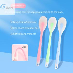 [COD] GUAN แปรงทาครีมทาครีมกันแดดอเนกประสงค์ด้ามจับยาวทำจากซิลิโคนแปรงทาตัวสำหรับอาบน้ำที่ทาหลังกันแดด