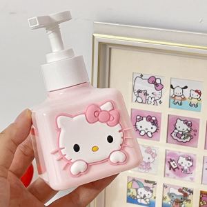【1-3 Days Delivery】200ML /500ML Sanrio Hello Kitty Soap Containers Shower Shampoo Empty Press Bottle Plastic Bathroom Trave