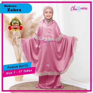 Mukenah Anak Tanggung 2 Fungsi Zahra Resleting Dagu By Chazmine