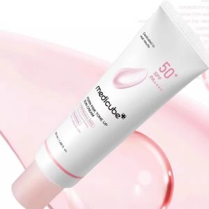 medicube PDRN Pink Tone Up Sun Cream SPF50+ PA++++ 50ml | Brightening Tone-Up Sunscreen with PDRN + Glutathione No White Cast Korean Skincare
