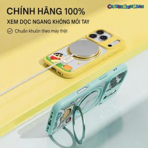 Crayon Shinchan Ốp Lưng Shinchan Xoay 360 Độ Cao Cấp Chống Va Đập Cho iPhone 17 Pro Max Chất Liệu TPU PC RSC013