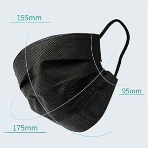 Black Face mask & Front Black Rear White & Front Black Rear Grey 50pc BFE 95% Mask