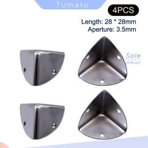 Tumato ที่ป้องกันมุมเหล็ก4ชิ้นฝาครอบป้องกันขอบโต๊ะกล่องเครื่องประดับกล่องไม้เคสไม้ตกแต่งขาขาโลหะมุม