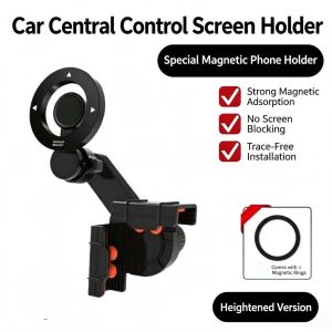 Car Screen Clip Magnetic Phone Holder 360° Rotate Magsafe Mount For Car Central Control Screen