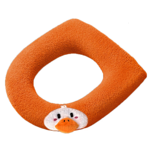 Winter Toilet Seat Cover Soft Toilet Seat Cushion Plushie Fiber Quick Setups Machine Washable Design