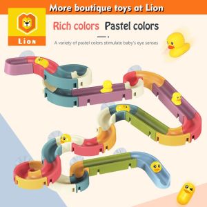 Bath Toys Baby Bathroom Duck DIY Track Bathtub Kids Play Water Games Tool Bathing Shower Wall Suction Set Bath Toy for Children