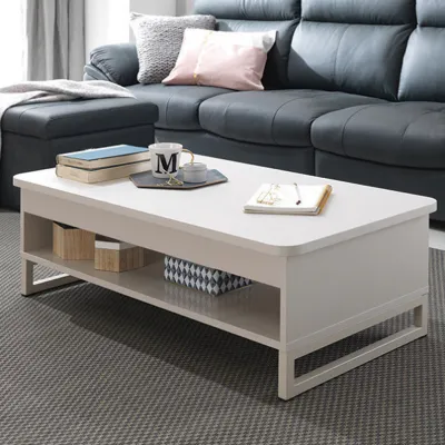 5zv7 Wholesale Modern Minimalist Living Room Multi-Function Lifting Storage Coffee Table Small Apartment Semi-automatic Adjustable Coffee Table