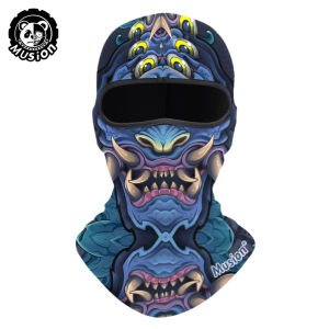 Musion โม่ง ไหมพรม Balaclava เต็มหน้า โมชั่น หมวกกันน็อค Balaclava Liners พิมพ์โจ๊กเกอร์ นักขี่มอเตอร์ไซค์ สำหรับการขี่จักรยานและขี่มอเตอร์ไซค์ ออกกำลังกาย Sports