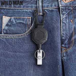 Portable Retractable Keychain Multifunctional Automatic Retractable Buckle Holder Anti Lost Backpack Belt Clip Outdoor Camping Accessories
