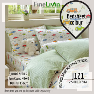 [FineLivin] [SINGLE/SUPER SINGLE] Junior Fitted Bedsheet | 100% Pure Cotton | Quilt Cover (Sold Separately) [J-6]