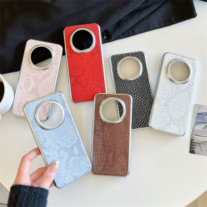 Case For Honor Magic 7 Pro Case Fashion Design Sense Leather Silicone Back Cover For Magic7 7Pro 5G Electroplate Frame Bumper