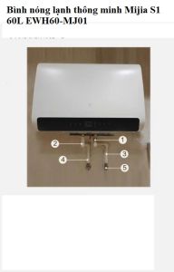 Bình nước nóng thông minh Xiaomi Mijia 60L S1 EWH60-MJ01. Bình nóng lạnh Xiaomi 60L kết nối APP điện thoại