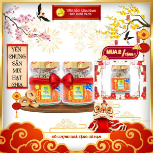 HCM - LIKE NEST TẾT AN YÊN COMBO 2 HŨ YẾN CHƯNG VỊ SAFFRON COLLAGEN TẶNG 1 HŨ 35% TỔ YẾN