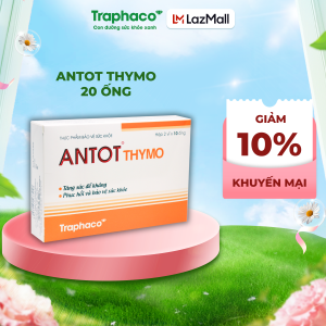 TPBVSK Antot Thymo Traphaco Hỗ Trợ Tăng Sức Đề Kháng Giúp Ăn Ngon Hộp 2 Vỉ x10 Ống Uống