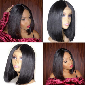 Cross-border e-commerce European American and medium points bobo head wig womens short straight hair micro-curl high temperature silk wig full head cover