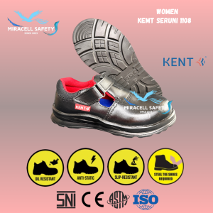 (BONUS KAOS KAKI) SEPATU SAFETY KENT SERUNI 1108 - SEPATU SAFETY WANITA SEPATU SAFETY PEREMPUAN