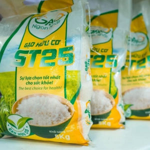 Gạo ST25 túi 5kg - Hàng chuẩn hạt dài thơm dẻo