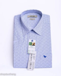 Áo sơ mi nam Việt Tiến tay ngắn lai ngang