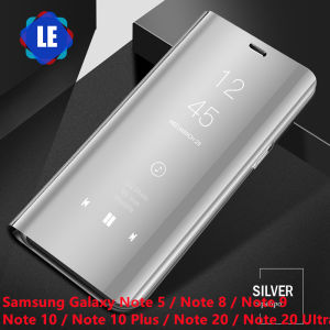 For Samsung Galaxy Note 5 / Note 8 / Note 9 / Note 10 / Note 10 Plus / Note 20 / Note 20 UItra Phone Case Luxury Electroplating Mirror Flip Cover Hard TPU Full Protection Casing