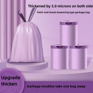 Thickened 50pcs/roll Tear-free Drawstring Garbage Bags Household Scented Leakproof Kitchen Trash Bag