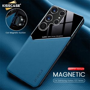 KISSCASE Cho Samsung S23Ultra Trường Hợp Da Nam Châm Gắn Ô Tô Chủ Vỏ Điện Thoại Cho Samsung Samsung Galaxy S23Plus S23 + S23 S22 Cực Kỳ Chuyên Nghiệp Cộng Với TPU Ốp Viền Điền Thoại Mềm chống Sốc Bìa Trường Hợp